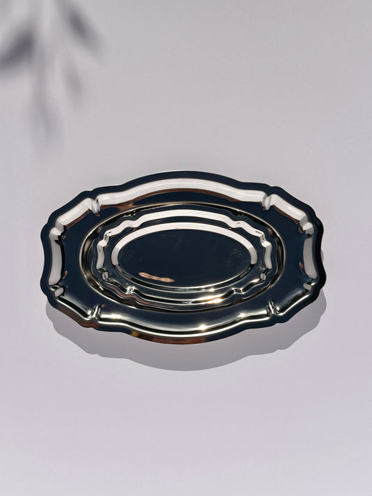 French silver tray